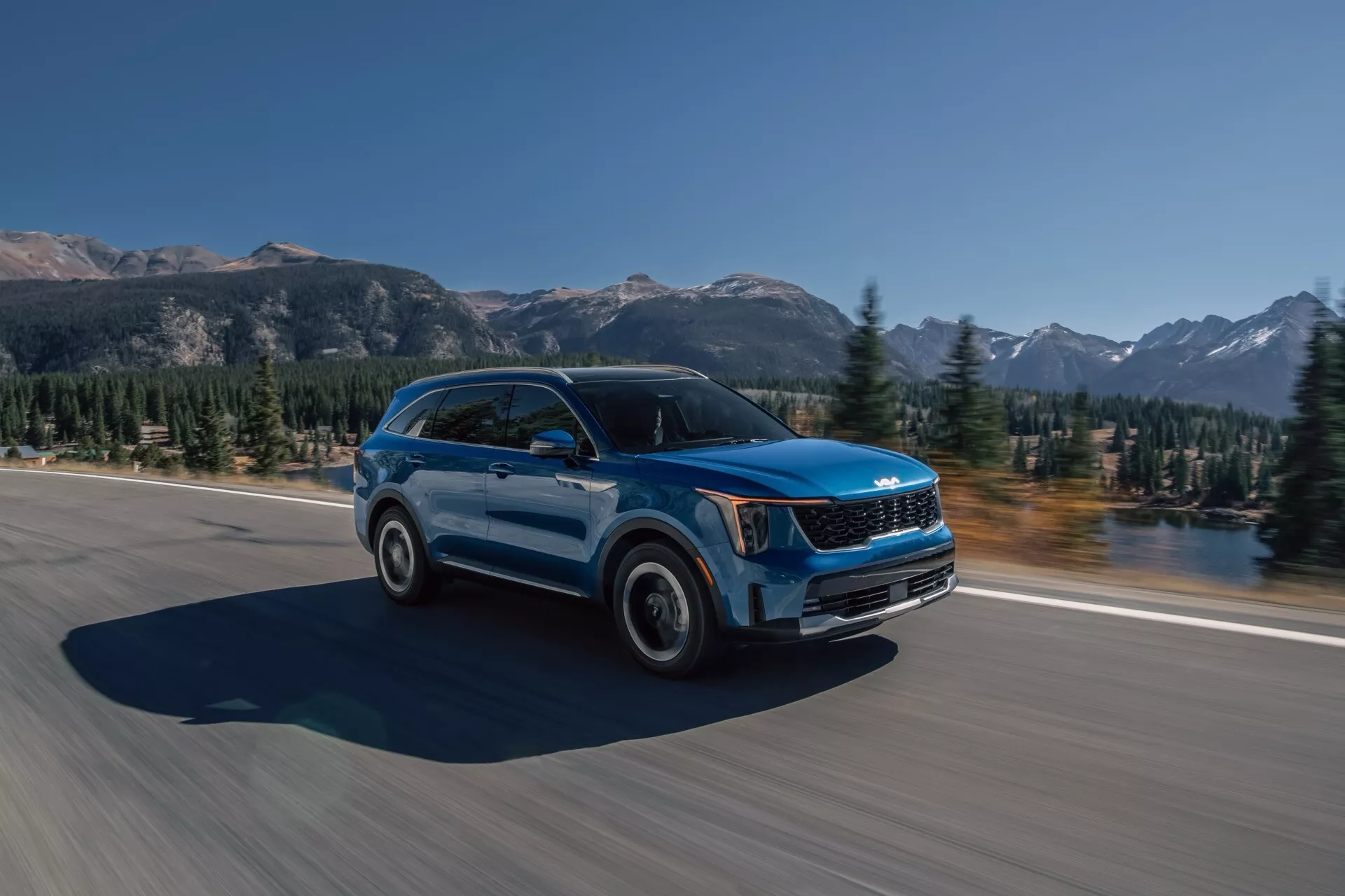 Zmodernizowany model Kia Sorento MQ4 na rok 2024 pokazujący udoskonalony design i zaawansowane funkcje